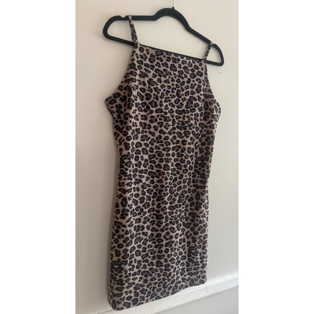 abercrombie YPB Leopard Print Mini Dress - Brown/Black size XL